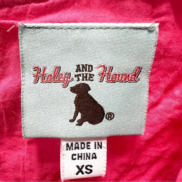 HALEY & THE HOUND Pink Eyelet Cap Sleeve Peplum Top Blouse Size XS - Picture 6 of 9